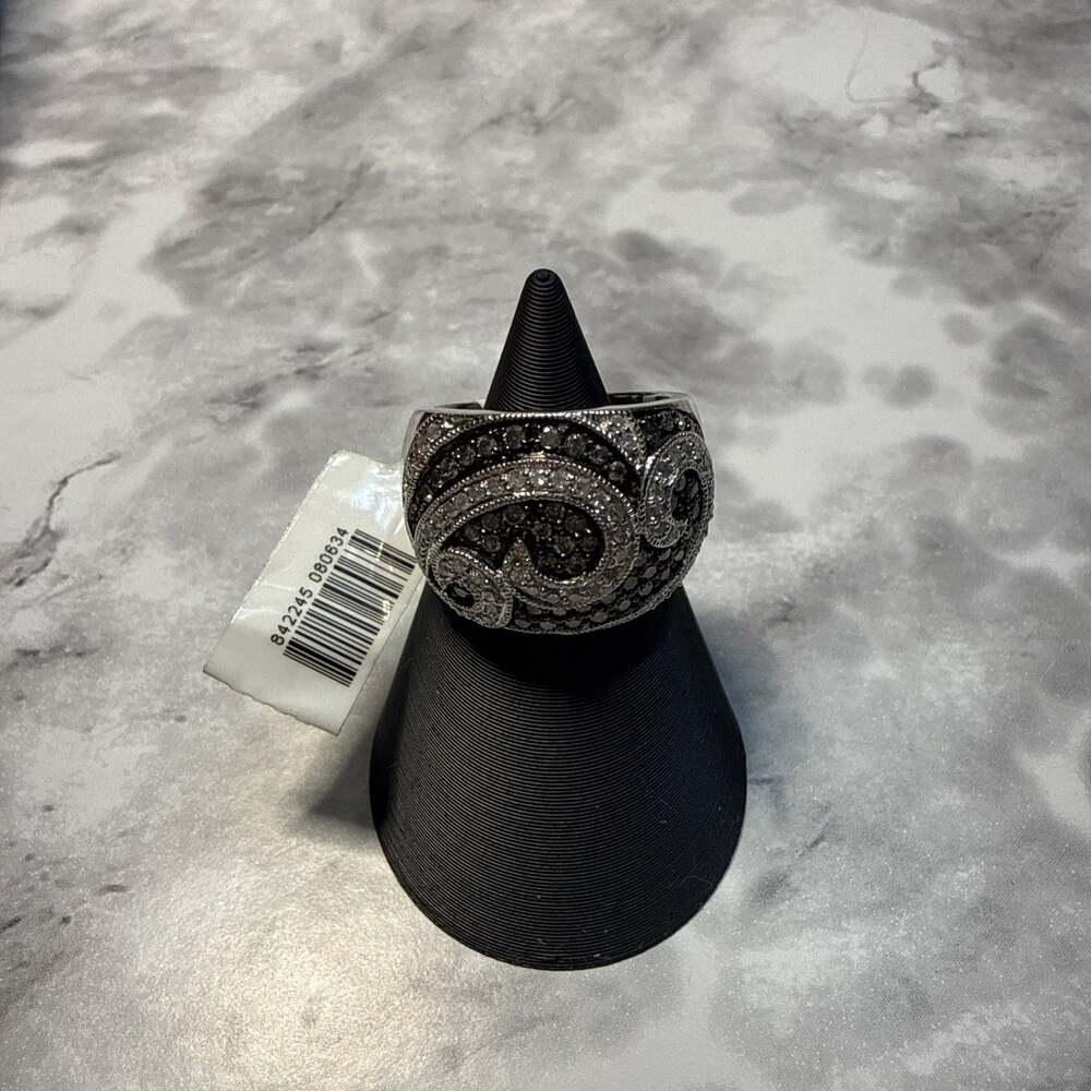 IGI Certified 1.00 Carat Total Weight Natural Diamond Swirl Cocktail Ring in 925